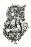 goddess Athena tattoo design idea