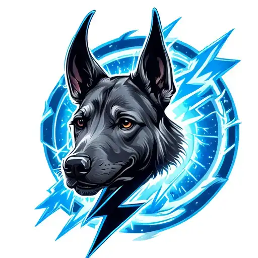 Thunderbolt around Adoption logo incorporated tattoo design idea