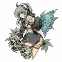 booty squeeze tattoo design idea