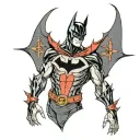 jack skellingtonn with batman beyond tattoo design idea