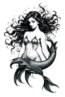 I need you to create my tattoo to me, I want a mermaid that will start from my biceps and go down to my hand tattoo design idea
