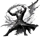 devil may cry Dante fighting stance tattoo design idea