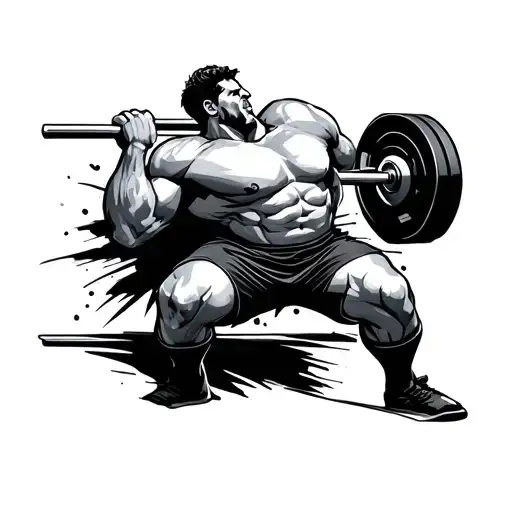 weightlifting and racing tattoo design idea