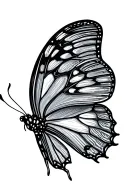 butterfly with fingerprint tattoo design idea