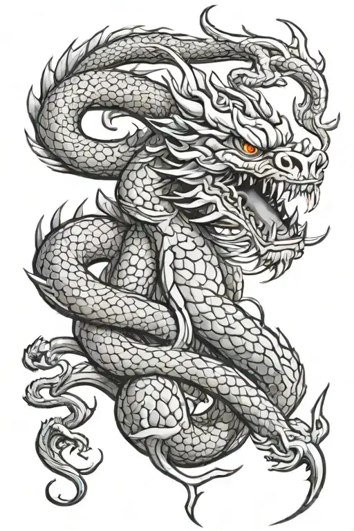 Nature, Shenron, Viking and greek god tattoo design idea