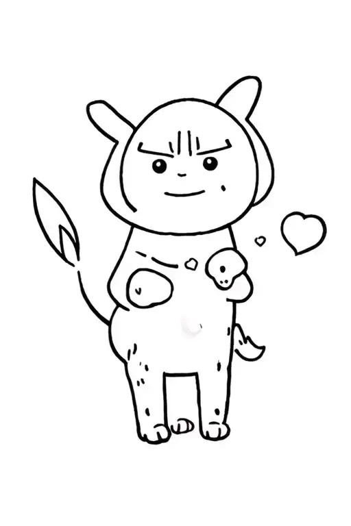 90s cartoon characters tattoo design idea