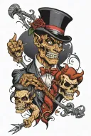 Glamrock freddy and gregory tattoo design idea