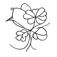 acorn and oak leaf clover intertwined tattoo design idea
