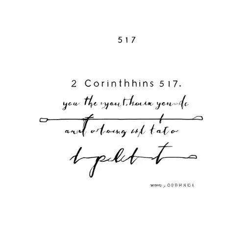 2 Corinthians 5 17 tattoo design idea