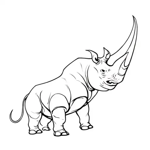 rhinoceros tattoo design idea