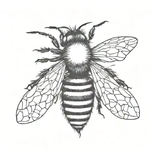 bee dressed up as a ghost  tattoo design idea