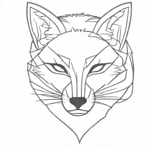 fox mask tattoo design idea