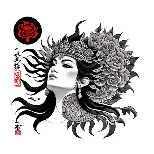 lao Inspired culture tattoo design idea