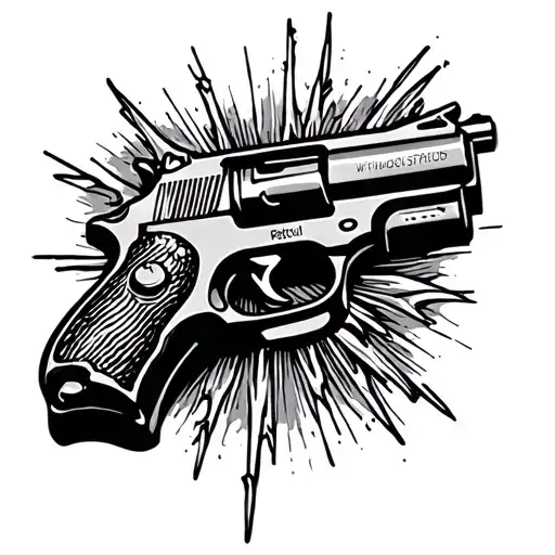 pistol whipped tattoo design idea