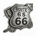 Route 66 sign tattoo design idea