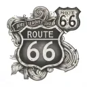 Route 66 sign tattoo design idea