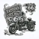 Route 66 sign tattoo design idea