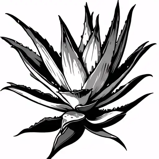 aloe tattoo design idea