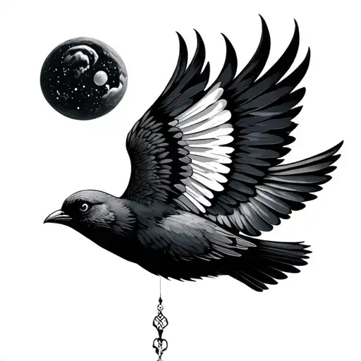I am a bird in flight, I am a thought in heaven. In cosmic Dalya, I am a wanderer in the worlds. I saw the planets, I touched the dreams, energy tattoo design idea
