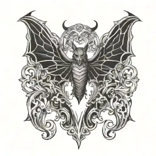 seraphim, 6 bat wings tattoo design idea