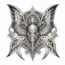 seraphim, 6 bat wings tattoo design idea