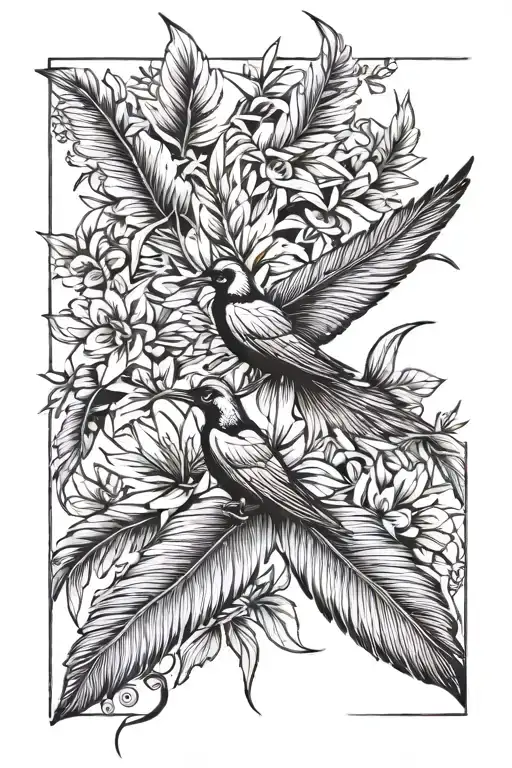 Queen Strelitzia tattoo design idea