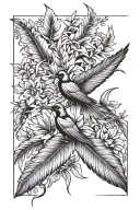 Queen Strelitzia tattoo design idea