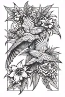 Queen Strelitzia tattoo design idea