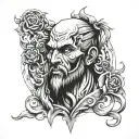 Fear god on hand tattoo design idea