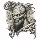 Fear god on hand tattoo design idea