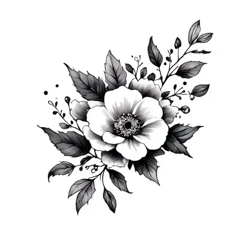 Filler Floral tattoo design idea