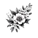 Filler Floral tattoo design idea
