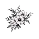 Filler Floral tattoo design idea