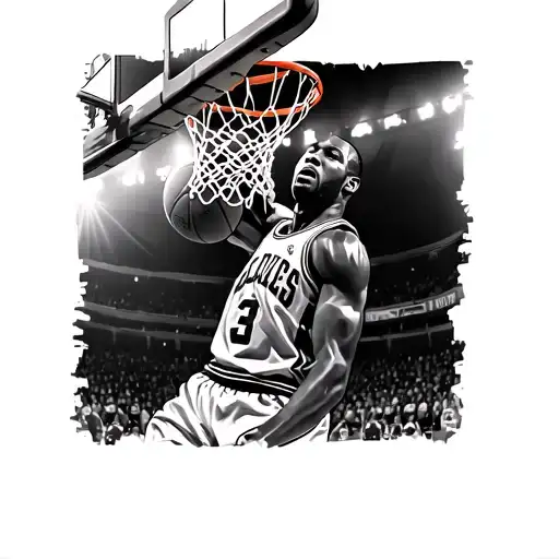 michael jordan dunking basketball tattoo design idea