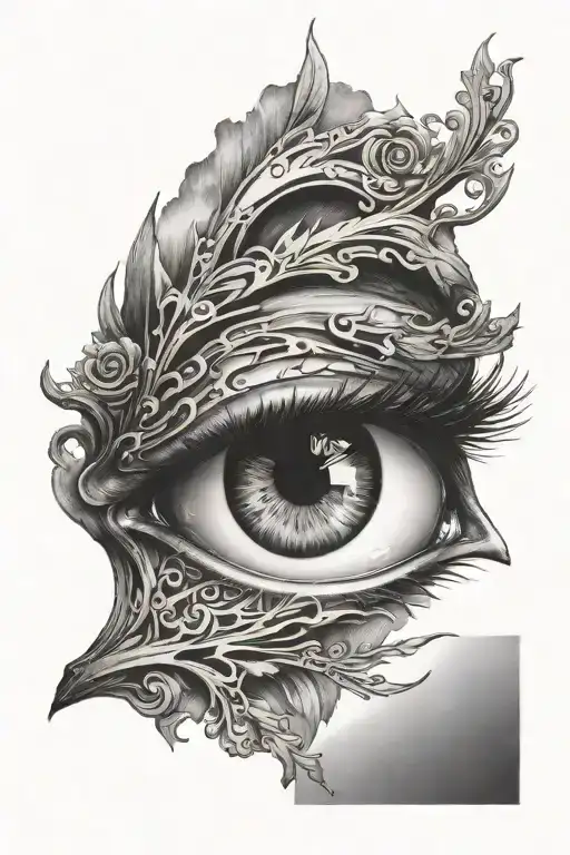 men's eye inspire me tattoo design idea
