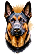 belgian malinois face tattoo design idea