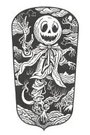 halloween ghost tattoo design idea