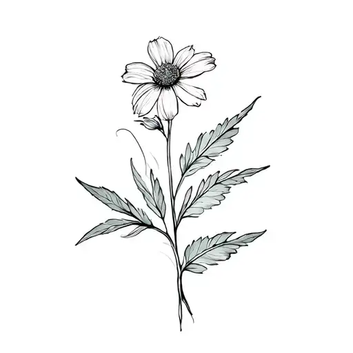 August And March Birth Flower tattoo design idea