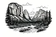 Zion national park tattoo design idea