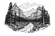 Zion national park tattoo design idea