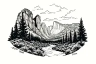 Zion national park tattoo design idea