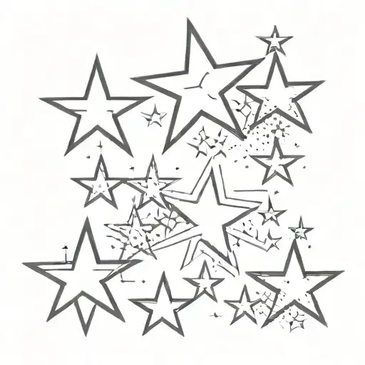 tiny 3 star cluster tattoo design idea