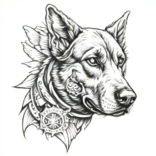 police Canine tattoo design idea