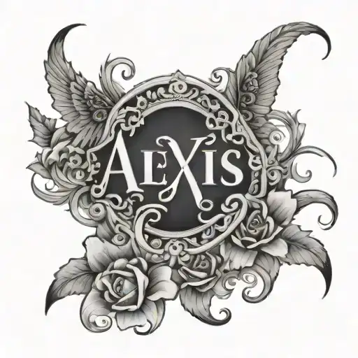 Alexis amd Terence name design tattoo design idea