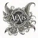 Alexis amd Terence name design tattoo design idea