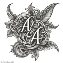 Alexis amd Terence name design tattoo design idea