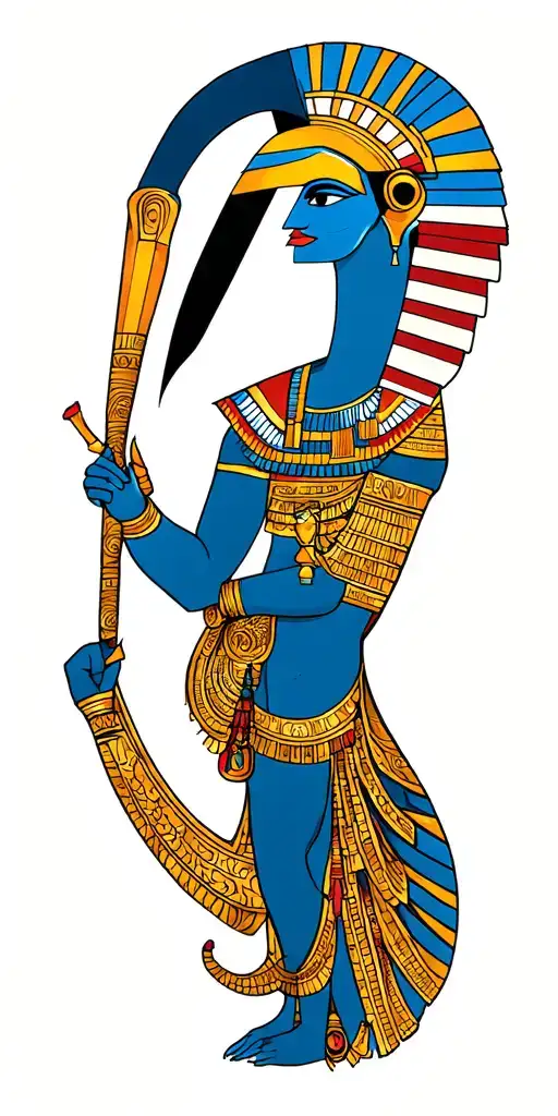 egipt god thoth tattoo design idea