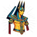 anubis egyptian god tattoo design idea