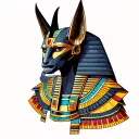 anubis egyptian god tattoo design idea