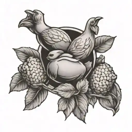 ham and boobies tattoo design idea